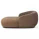 Channing Crypton Nomad Mushroom Performance Fabric 53" Upholstered Chaise