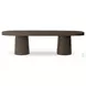 Valen Rustic Brown Oak Veneer 108" Oval Dining Table