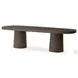 Valen Rustic Brown Oak Veneer 108" Oval Dining Table