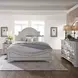 Magnolia Manor Antique White and Weathered Bark 7 Drawer Dresser with Mirror
