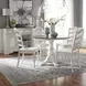 Southern Manor Antique White and Weathered Bark 5 Piece Extendable Pedestal Base Dining Set