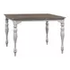 Magnolia Manor Antique White and Weathered Bark 5 Piece Extendable Leg Base Dining Set