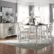 Magnolia Manor Antique White and Weathered Bark 5 Piece Extendable Leg Base Dining Set