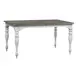 Southern Manor Antique White and Weathered Bark 5 Piece Leg Base Extendable Dining Set