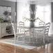 Southern Manor Antique White and Weathered Bark 5 Piece Leg Base Extendable Dining Set