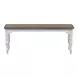 Southern Manor Antique White and Weathered Bark 6 Piece Extendable Dining Set with Bench