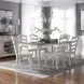 Southern Manor Antique White and Weathered Bark 7 Piece Extendable Leg Dining Set