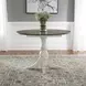 Southern Manor Antique White and Weathered Bark 5 Piece Extendable Drop Leaf Dining Set