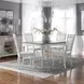 Magnolia Manor Antique White and Weathered Bark 5 Piece Extendable Leg Dining Set