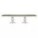 Southern Manor Antique White and Weathered Bark 124" Extendable Rectangular Dining Table