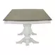 Southern Manor Antique White and Weathered Bark 124" Extendable Rectangular Dining Table