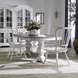 Magnolia Manor Antique White and Weathered Bark 5 Piece Extendable Double Pedestal Base Dining Set