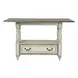 Southern Manor Antique White and Weathered Bark Upholstered 5 Piece Gathering Dining Set