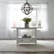 Southern Manor Antique White and Weathered Bark Upholstered 5 Piece Gathering Dining Set