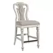 Southern Manor Antique White and Weathered Bark Upholstered 5 Piece Gathering Dining Set
