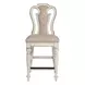 Southern Manor Antique White and Weathered Bark Upholstered 5 Piece Gathering Dining Set