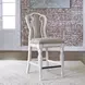 Southern Manor Antique White and Weathered Bark Upholstered 5 Piece Gathering Dining Set