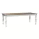 Southern Manor Antique White and Weathered Bark Upholstered 5 Piece Extendable Leg Dining Set
