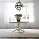 Southern Manor Antique White and Weathered Bark 5 Piece Round Extendable Dining Set