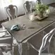 Southern Manor Antique White and Weathered Bark Upholstered 5 Piece Extendable Rectangular Dining Set