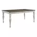 Southern Manor Antique White and Weathered Bark Upholstered 5 Piece Extendable Rectangular Dining Set