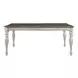 Southern Manor Antique White and Weathered Bark Upholstered 7 Piece Extendable Rectangular Dining Set
