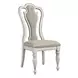 Southern Manor Antique White and Weathered Bark Upholstered 7 Piece Extendable Rectangular Dining Set