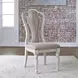 Southern Manor Antique White and Weathered Bark Upholstered 7 Piece Extendable Rectangular Dining Set