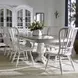 Southern Manor Antique White and Weathered Bark 9 Piece Extendable Double Pedestal Base Dining Set