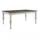 Magnolia Manor Antique White and Weathered Bark 5 Piece Extendable Rectangular Dining Set
