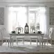 Magnolia Manor Antique White and Weathered Bark 5 Piece Extendable Rectangular Dining Set