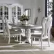 Southern Manor Antique White and Weathered Bark 7 Piece Extendable Double Pedestal Base Dining Set