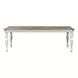 Southern Manor Antique White and Weathered Bark 7 Piece Leg Base Extendable Dining Set