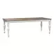 Southern Manor Antique White and Weathered Bark 7 Piece Leg Base Extendable Dining Set