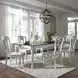 Southern Manor Antique White and Weathered Bark 7 Piece Leg Base Extendable Dining Set