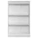 Camellia Manor Antique White and Weathered Bark 48" Bookcase