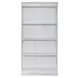 Magnolia Manor Antique White and Weathered Bark 60" Bookcase