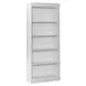 Camellia Manor Antique White and Weathered Bark 72" Bookcase