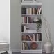 Camellia Manor Antique White and Weathered Bark 72" Bookcase