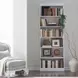 Magnolia Manor Antique White and Weathered Bark 60" Bookcase