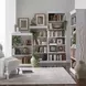 Magnolia Manor Antique White and Weathered Bark 60" Bookcase