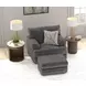 Tyson Slate Chair with Cuddler Cushion
