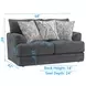 Tyson Slate 68" Loveseat with Cuddler Cushions