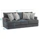 Tyson Slate 93" Sofa with Cuddler Cushions