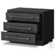 Adolfo Modern Black Ash 3 Drawer Nightstand