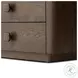 Valen Rustic Brown Oak Veneer 3 Drawer Nightstand
