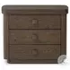 Valen Rustic Brown Oak Veneer 3 Drawer Nightstand