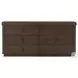 Valen Rustic Brown Oak Veneer 6 Drawer Dresser