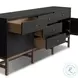 Fiona Black Raffia 5 Drawer Sideboard
