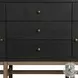 Fiona Black Raffia 5 Drawer Sideboard